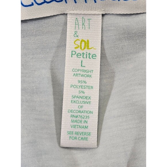 Ellen Negley LP Tropical Rhinestone Zip Up Jacket Sweatshirt Tunic Art EUC - Picture 9 of 10